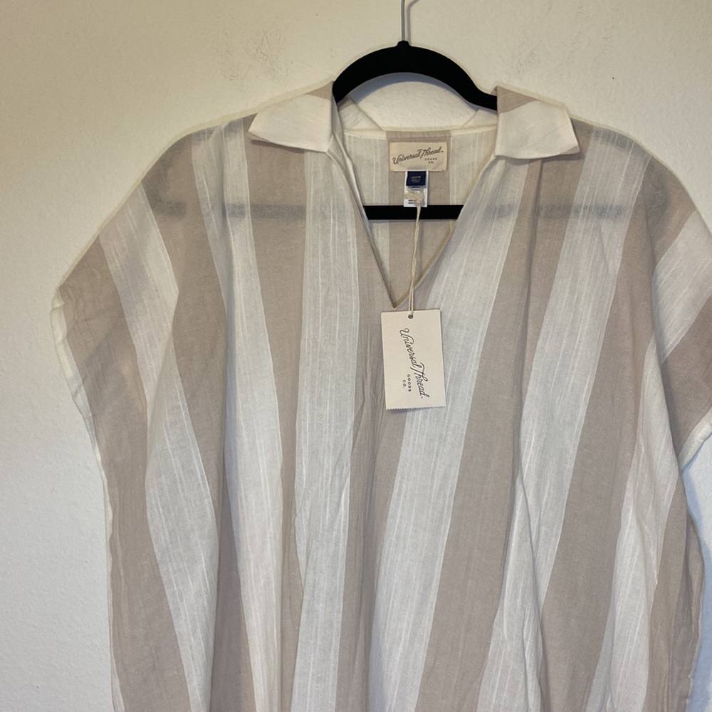 Universal Thread Striped Sheer Tunic / Bathing Su… - image 3